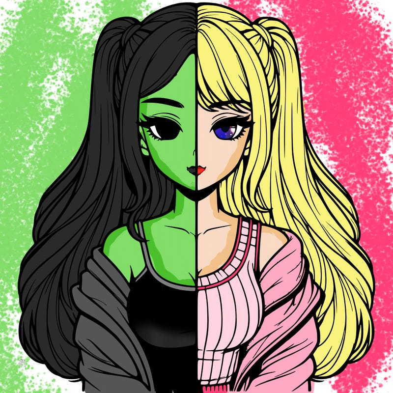 realistic girl split