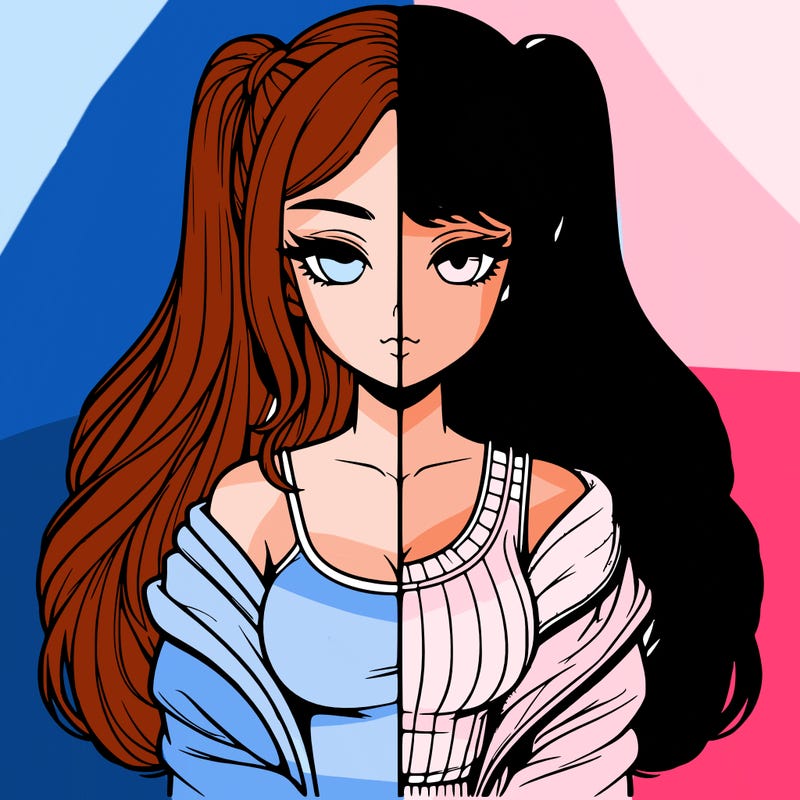 realistic girl split