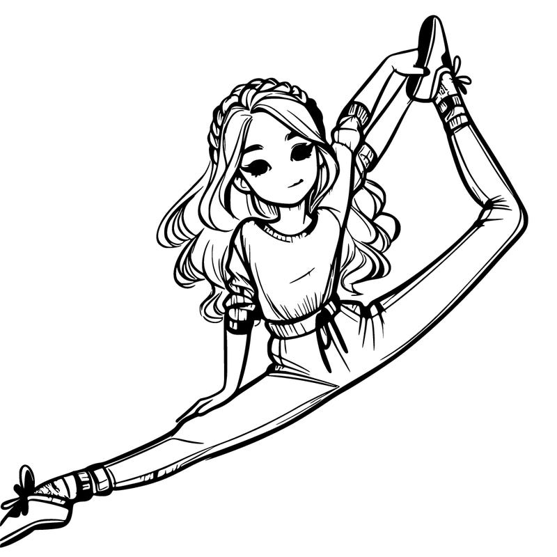 girl doing the splits realistic