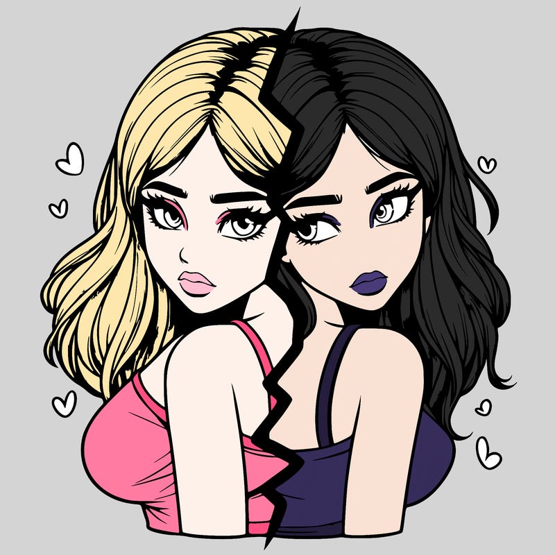 realistic girl split