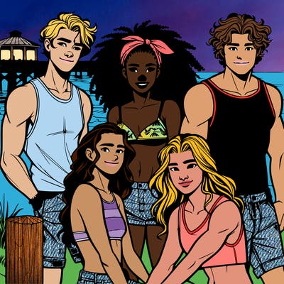 outer banks  with jj maybank and john b and pope hayward and kiara