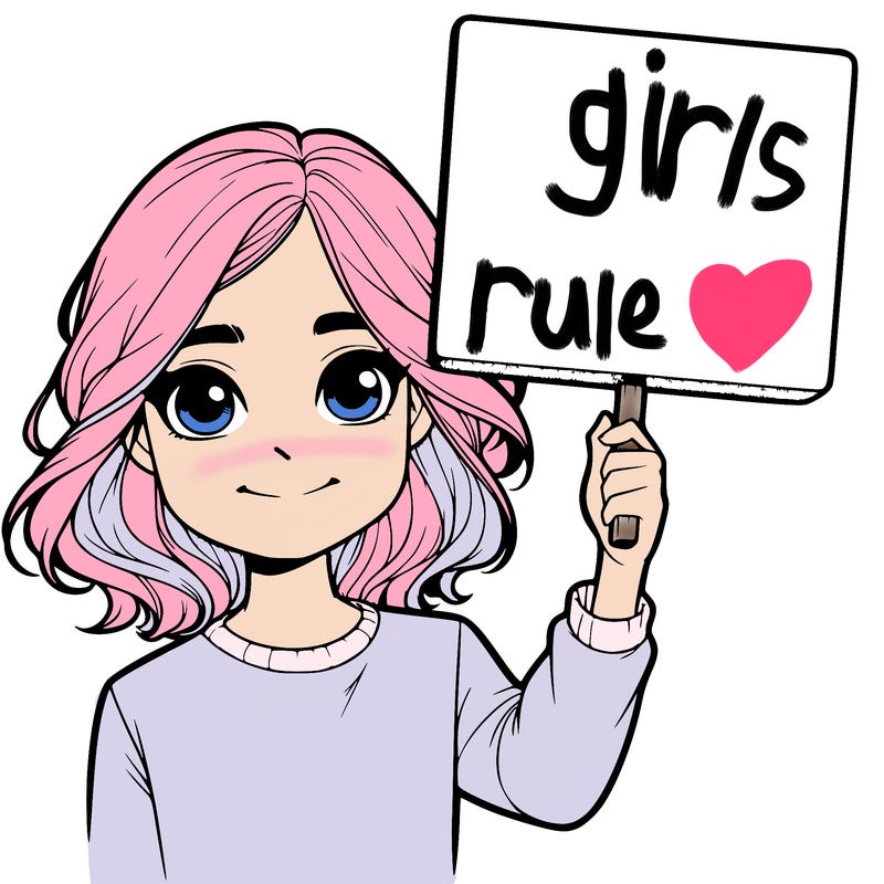 realistic girl holding up a sign