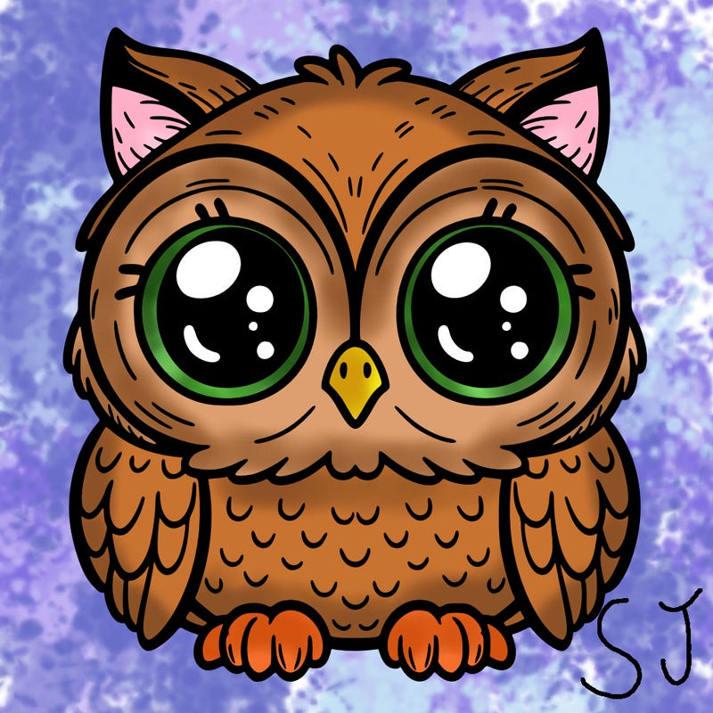 owl with wide eyes