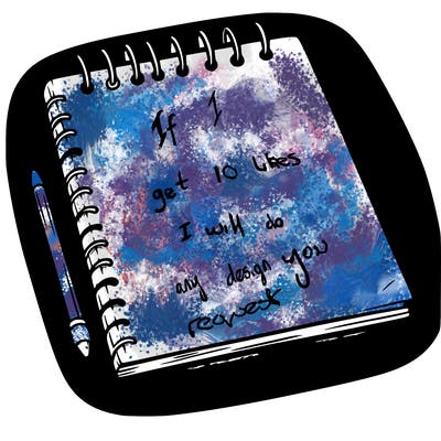 a blank sketch pad
