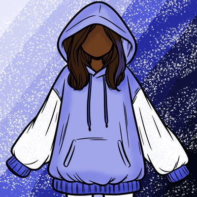 girl in oversized hoodie