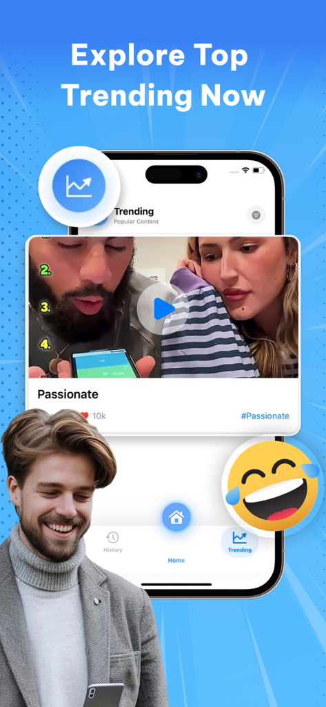 Mobile app interface displaying top trending viral reverse singing challenges