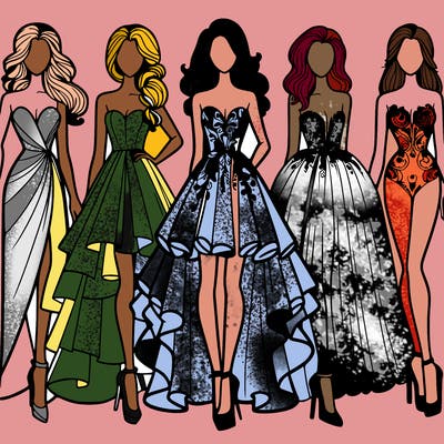 fashion models dresses