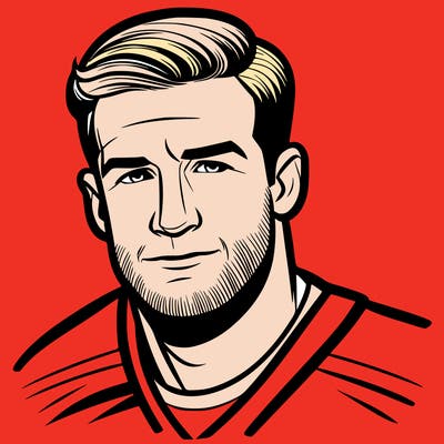 portrait of a famous football player