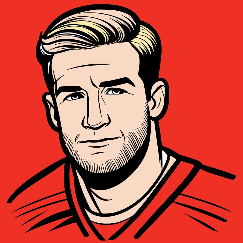 portrait of a famous football player