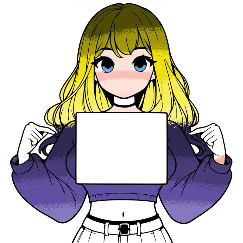 girl holding a blank sign in a long sleeve crop top