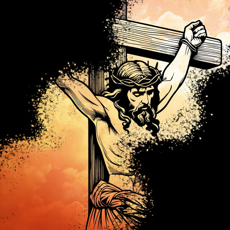 jesus realistic on the cross