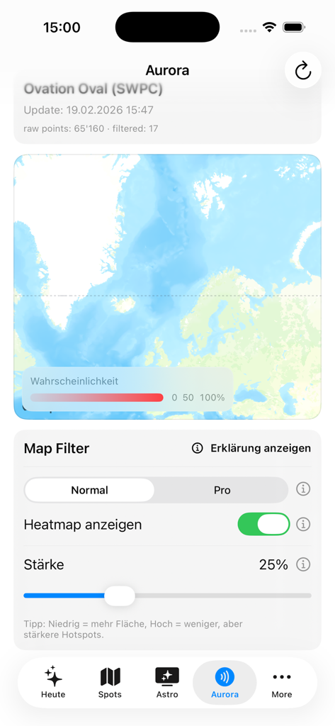 NightLens - NightLens 앱의 오로라 예측 지도 및 추적기