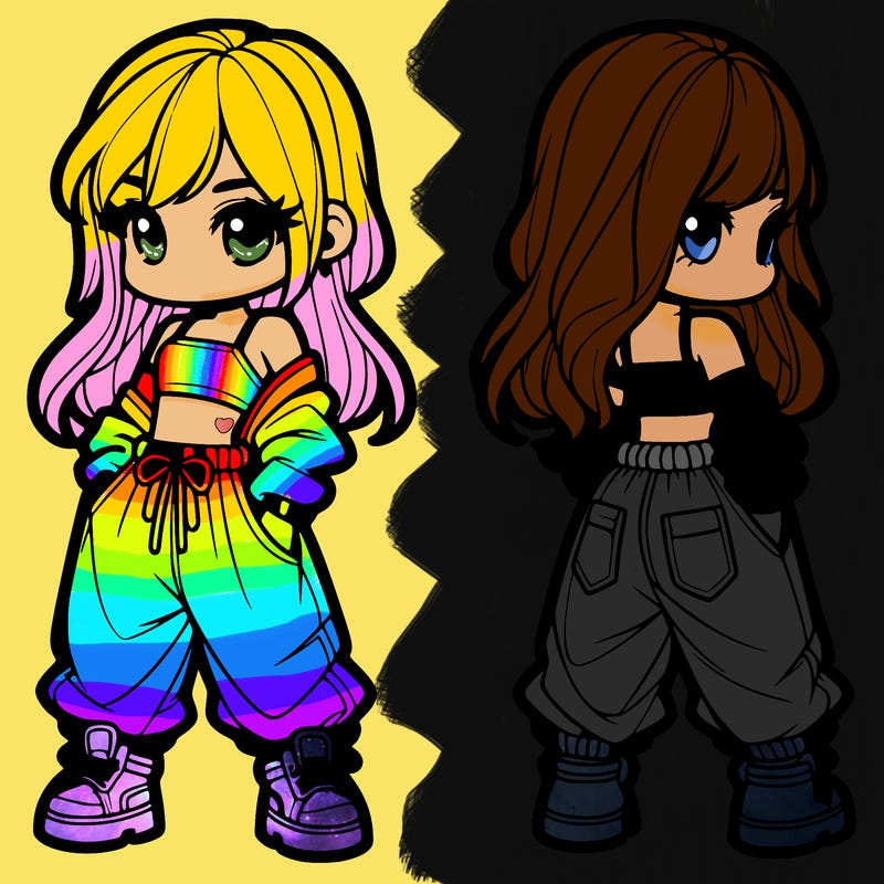 girl in crop top and baggy pants