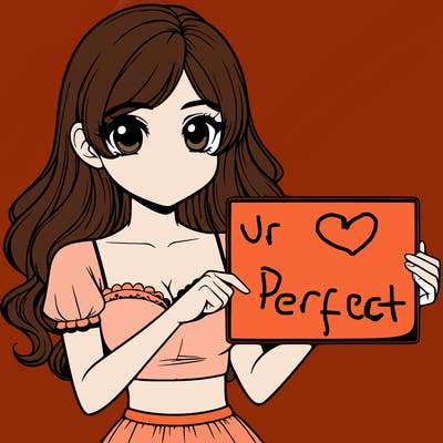 realistic pretty girl holding blank sign