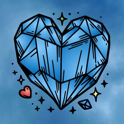 crystal heart