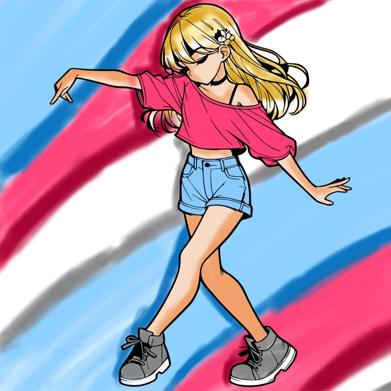 realistic girl danceing