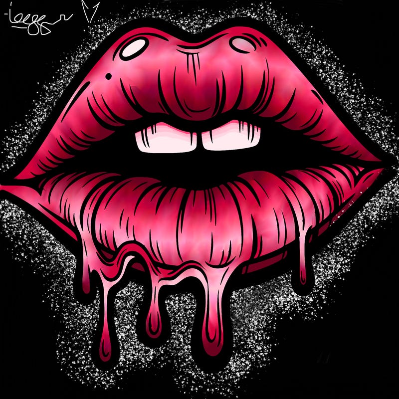 lips that look realistic and drip
