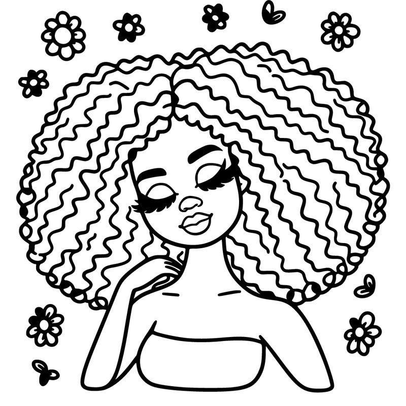 black woman with curls