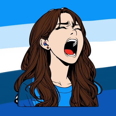 screaming realistic, girl