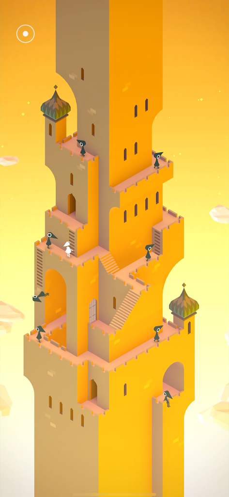 La Princesa Ida navegando por una torre arquitectónica amarilla con el Pueblo Cuervo en Monument Valley