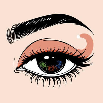 eye closed realistic