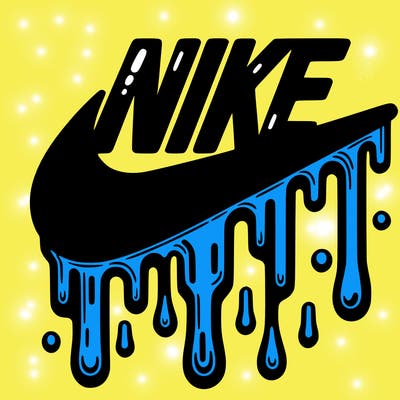 dripping nike logo