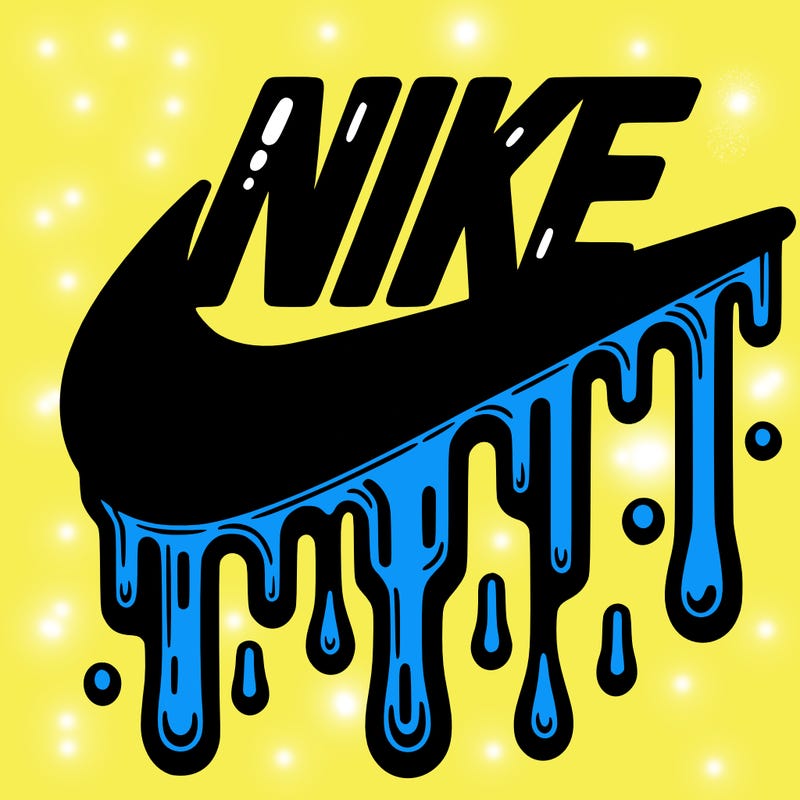 dripping nike logo