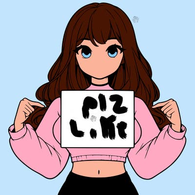 girl holding a blank sign in a long sleeve crop top