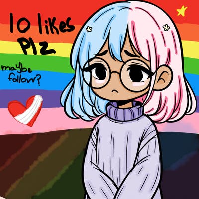 sad girl with glasses in a sweater