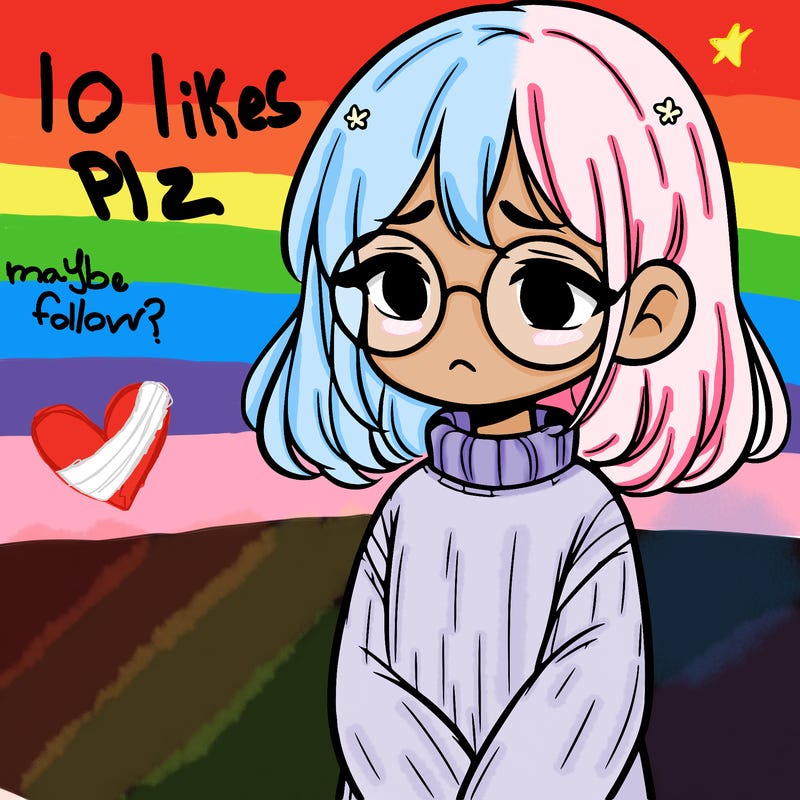 sad girl with glasses in a sweater