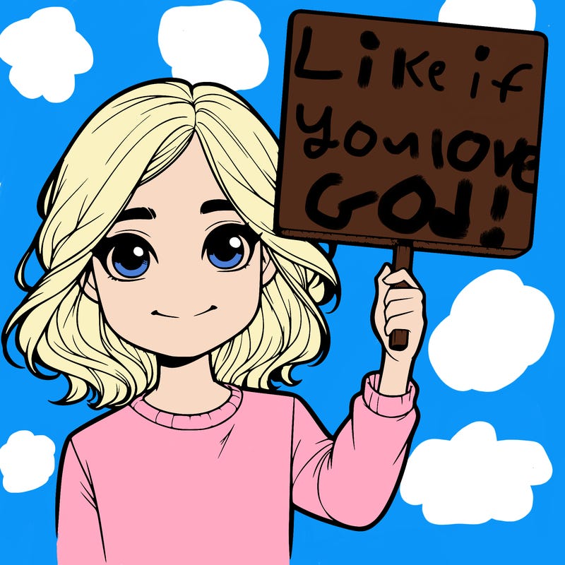 realistic girl holding up a sign