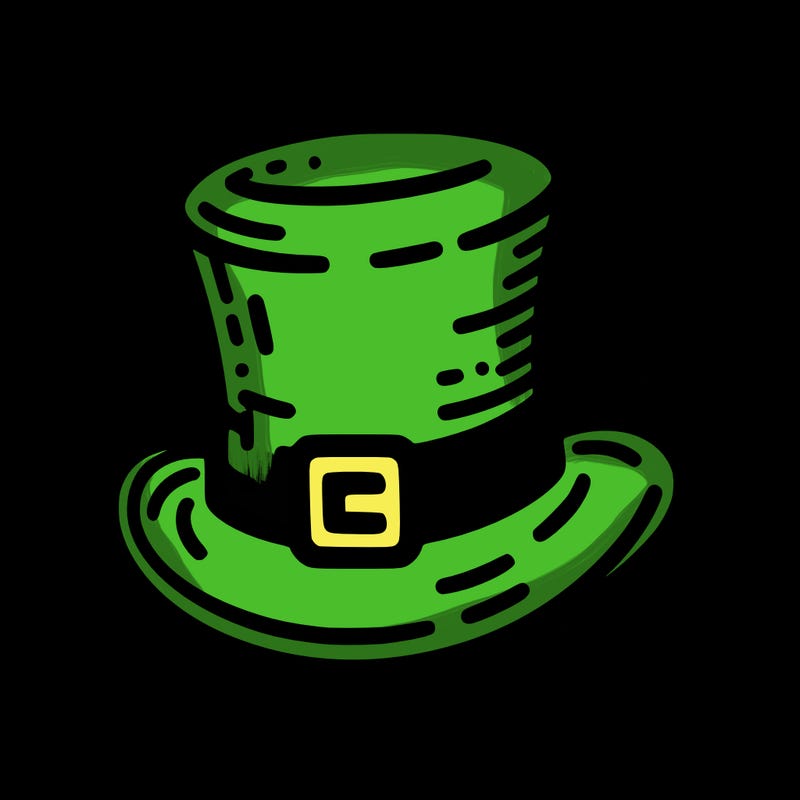 st patrick hat with thin lines