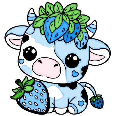 cute strawberry cow