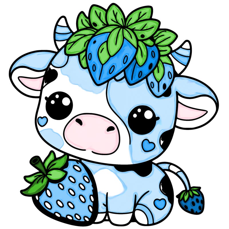 cute strawberry cow