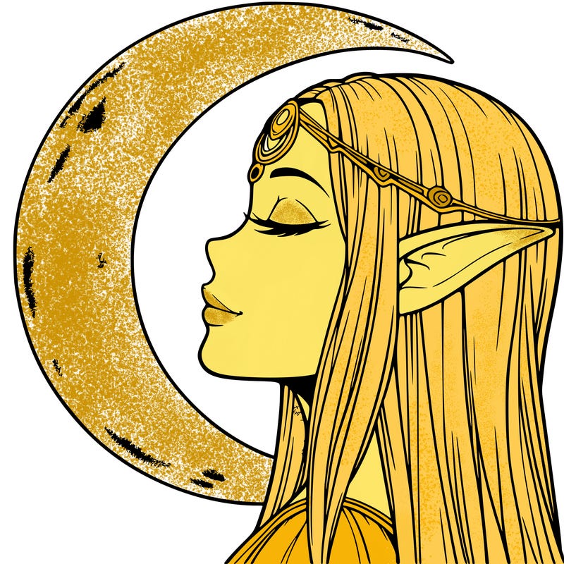 a realistic moon elf