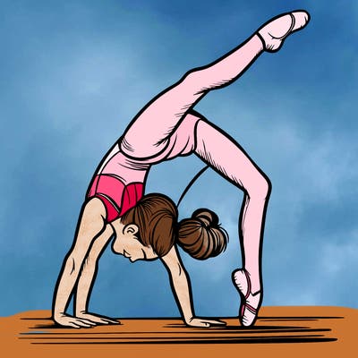 girl doing gymnastics