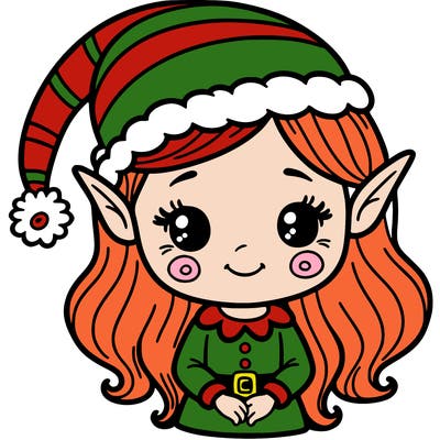 christmas elf girl