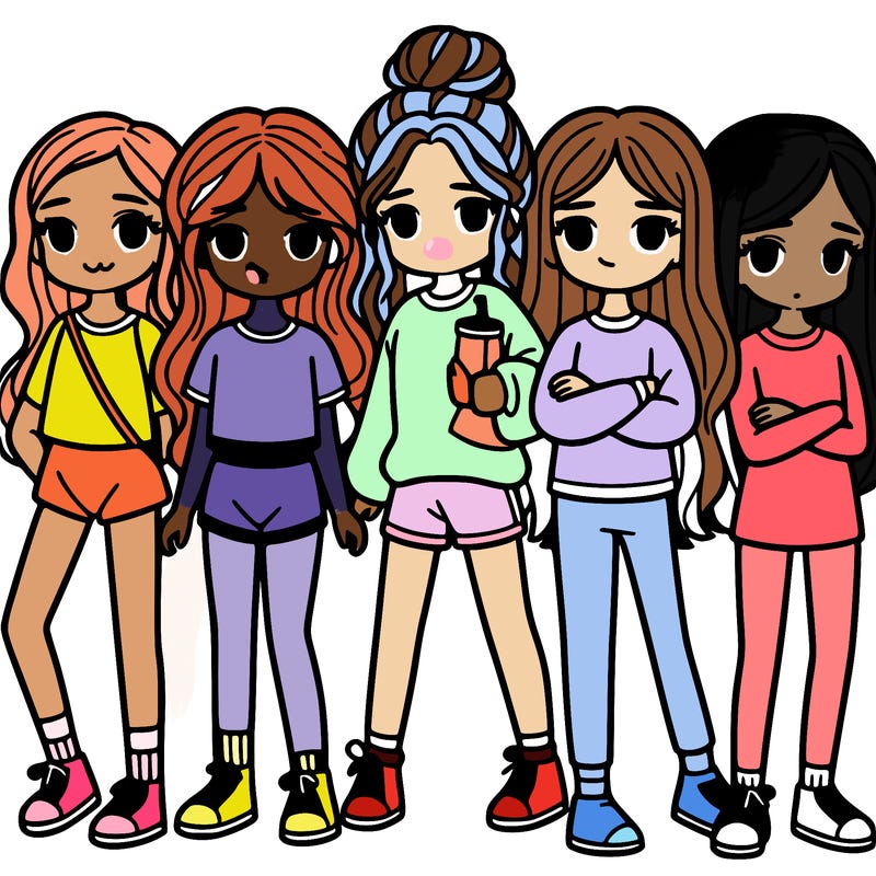 a group of girl's