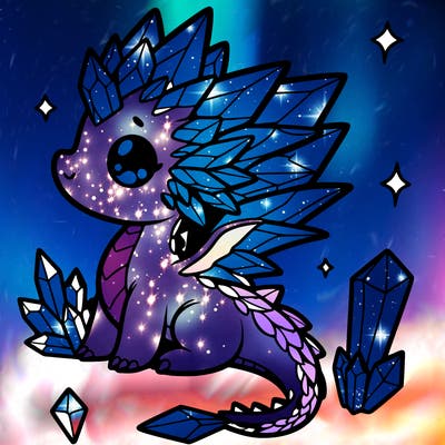 little cute crystal dragon