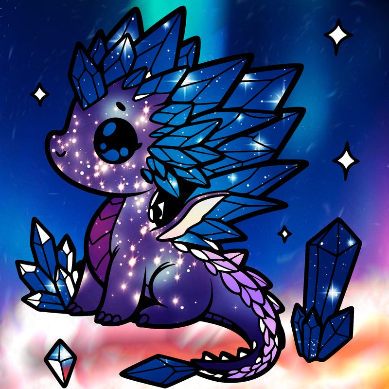 little cute crystal dragon