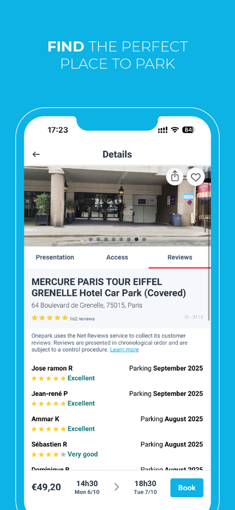 Onepark, Book a parking space! - Navigation App | MWM