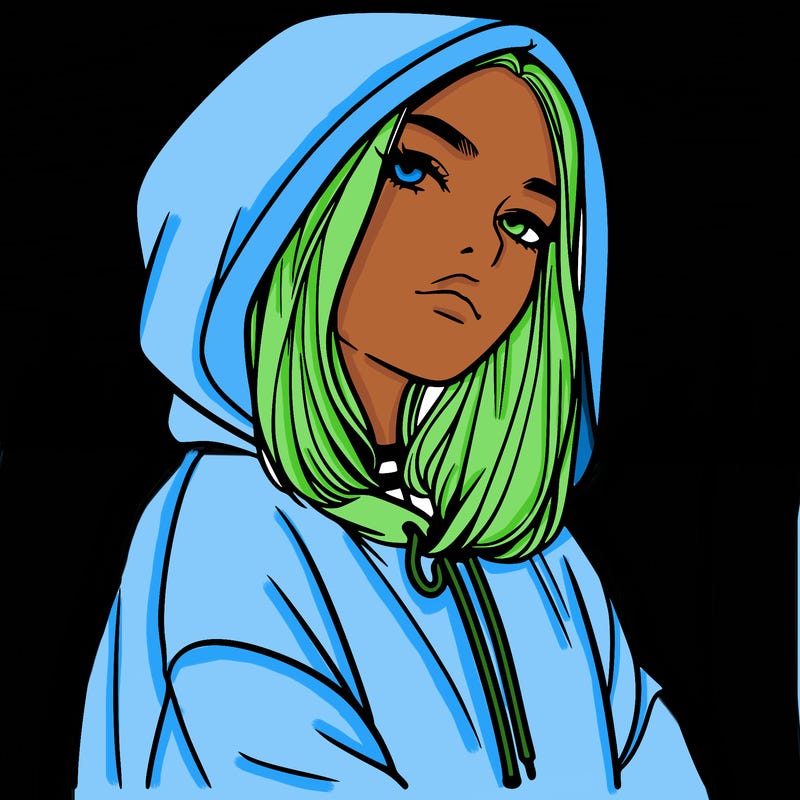 a realistic girl in a hoodie