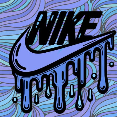 dripping nike logo