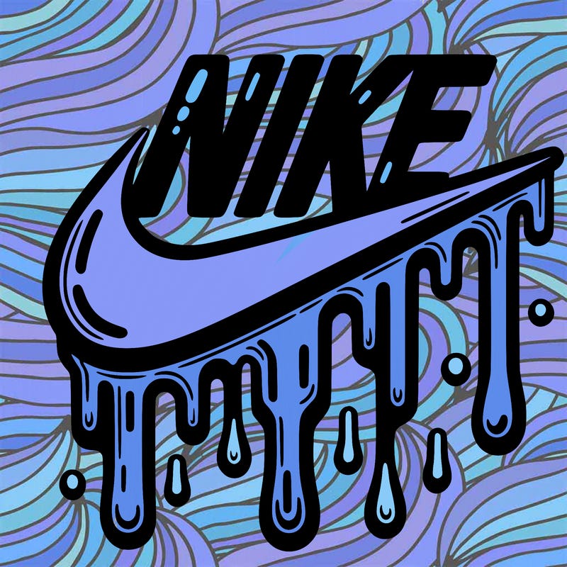 dripping nike logo