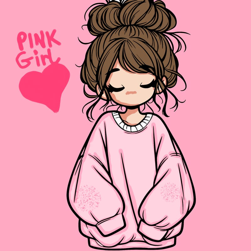 girl with baggy sweatshirt and messy bun