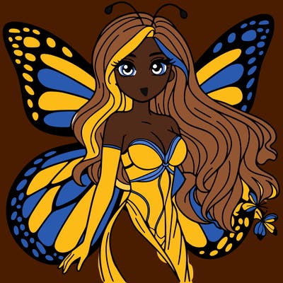 butterfly woman