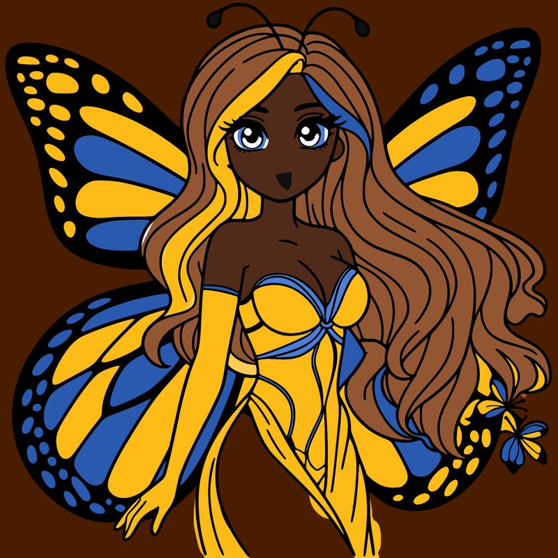 butterfly woman