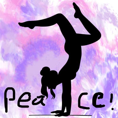 a woman doing a handstand