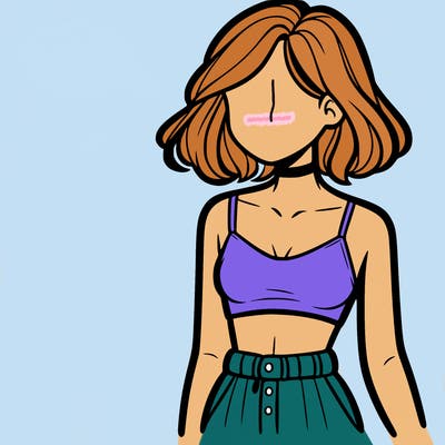 girl with crop top