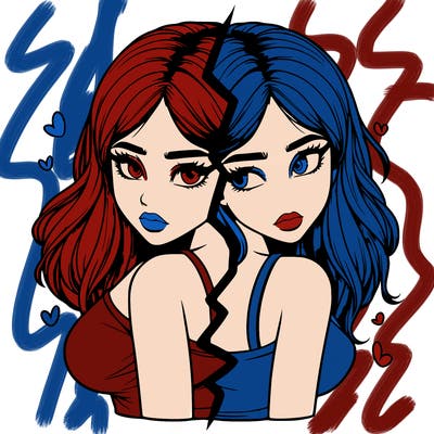 realistic girl split